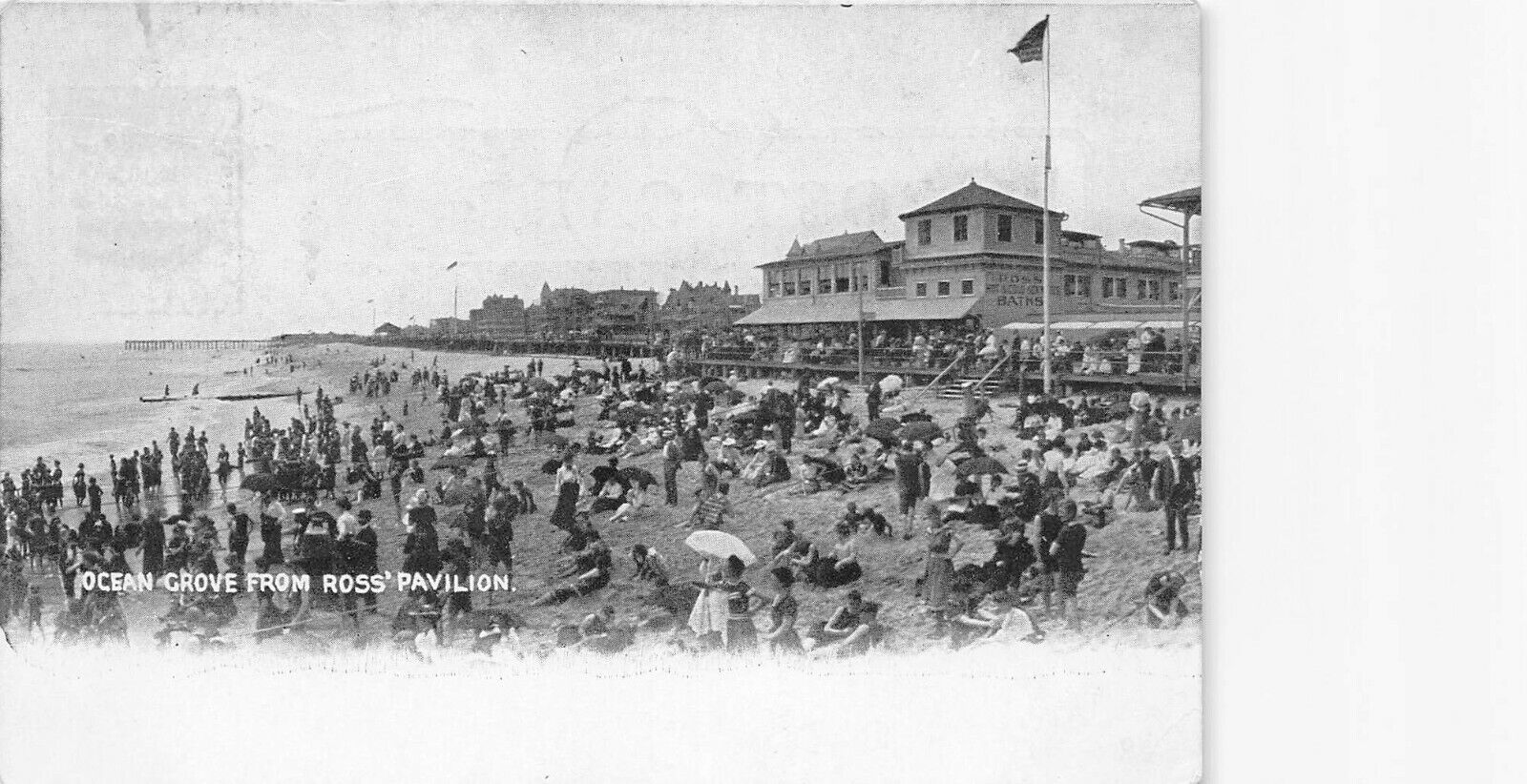 View of Ocean Grove from Ross Pavilion, Ocean Grove, N.J., 1911 postcard, used