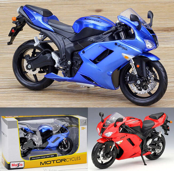 MAISTO 1:12 Kawasaki Ninja ZX-6R DIECAST MOTORCYCLE BIKE MODEL Toy Gift NIB
