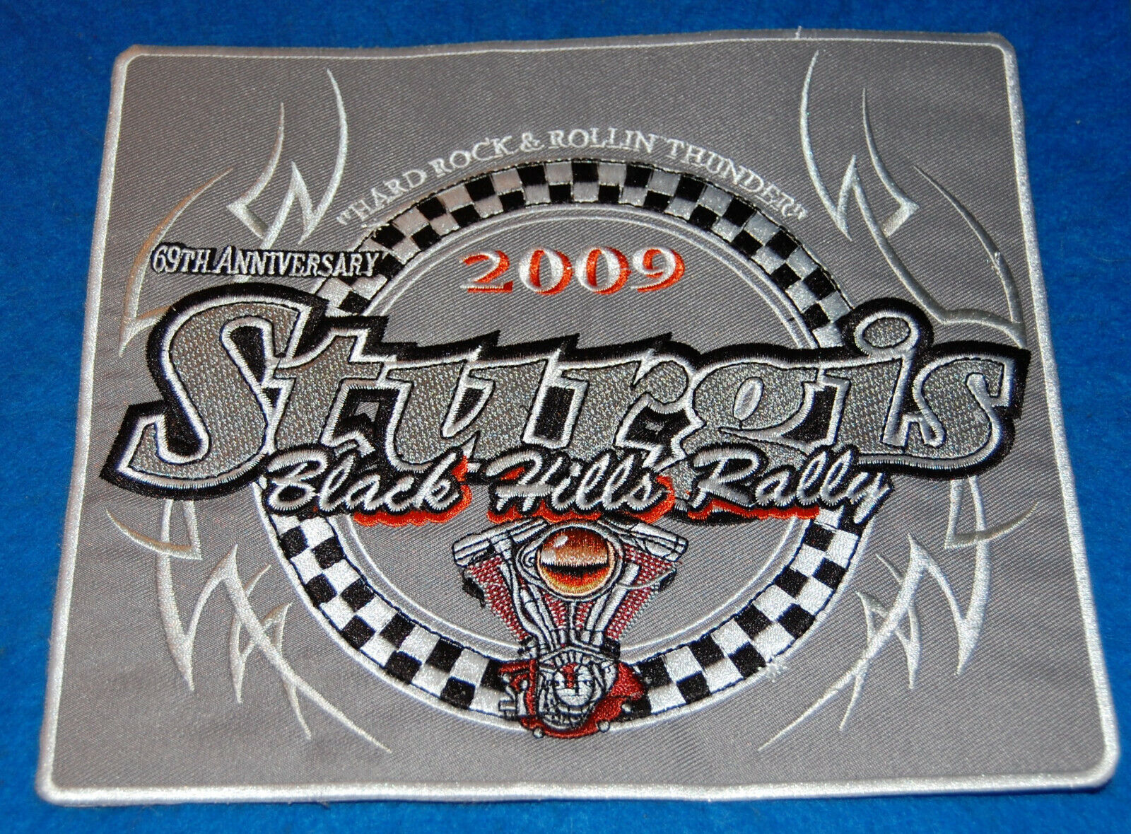 69th Anniversary 2009 Sturgis Black Hills Rally LARGE Embroidered Patch, New
