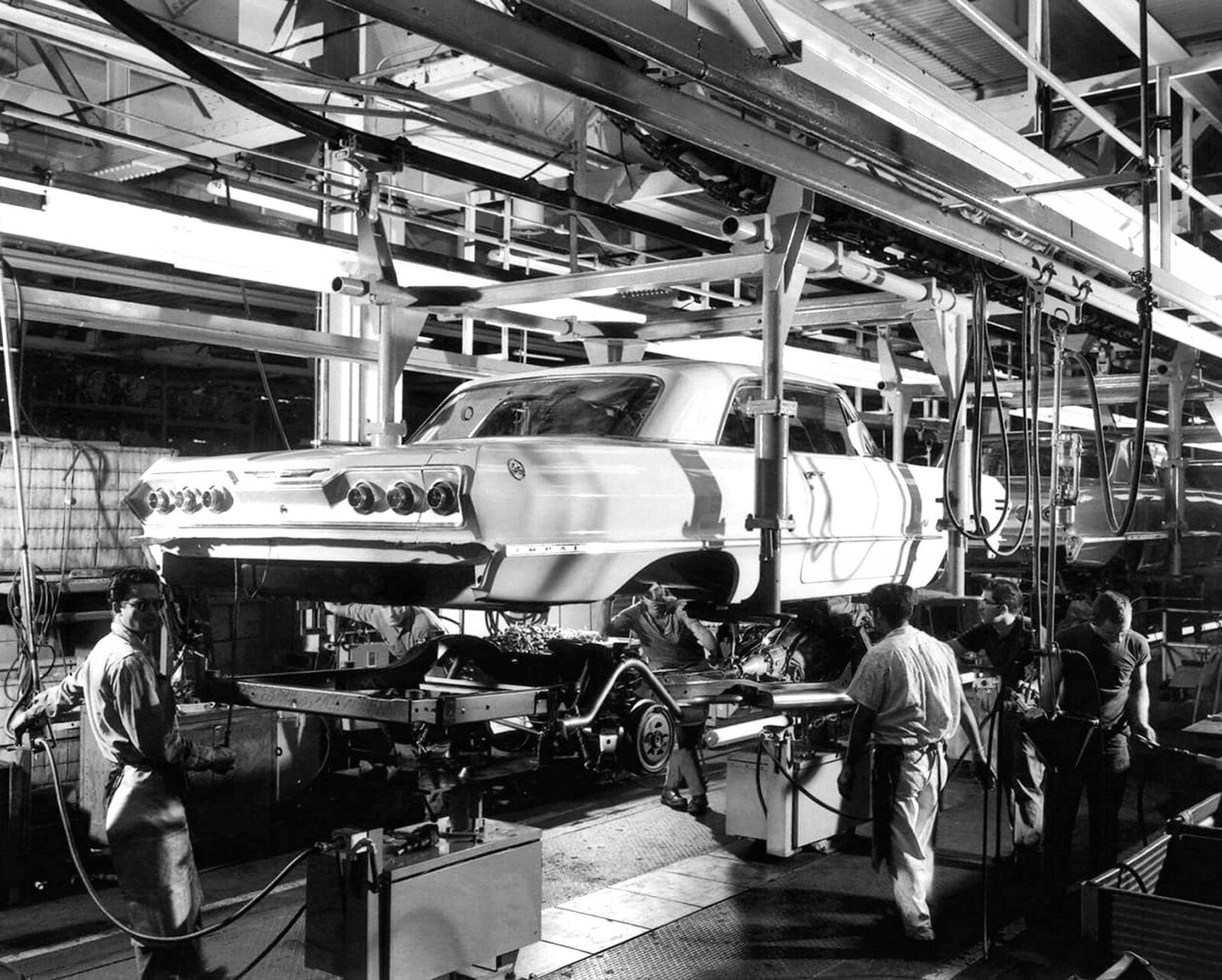 1963 CHEVROLET Impala SS Assembly Line Photo (223-Y )