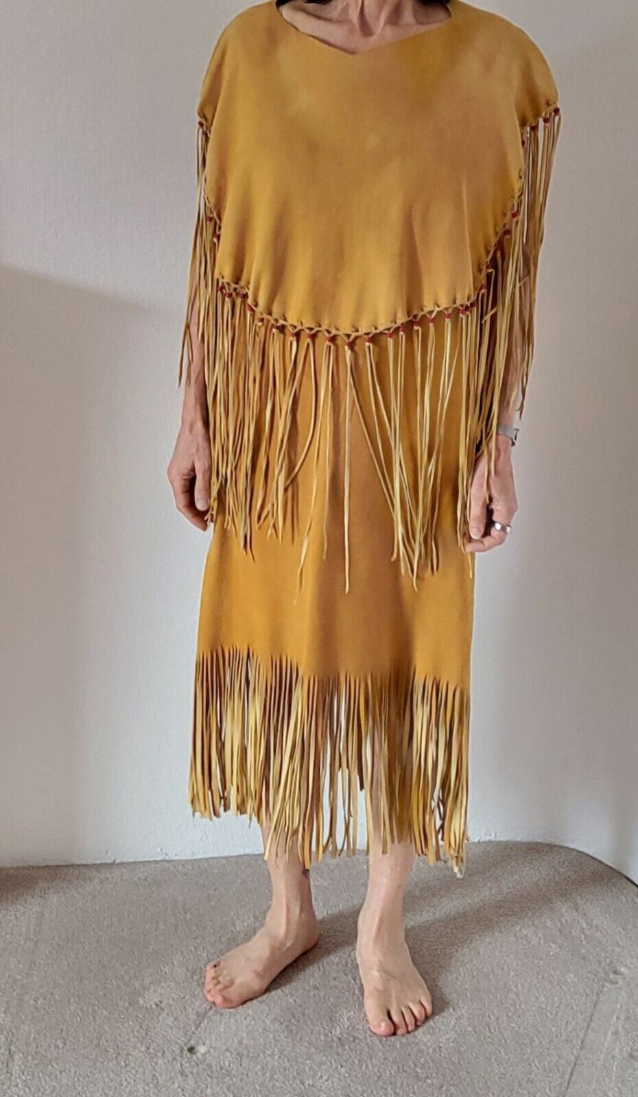 vintage Native American Choctaw custom made wedding dress size 8-10, moccasins,