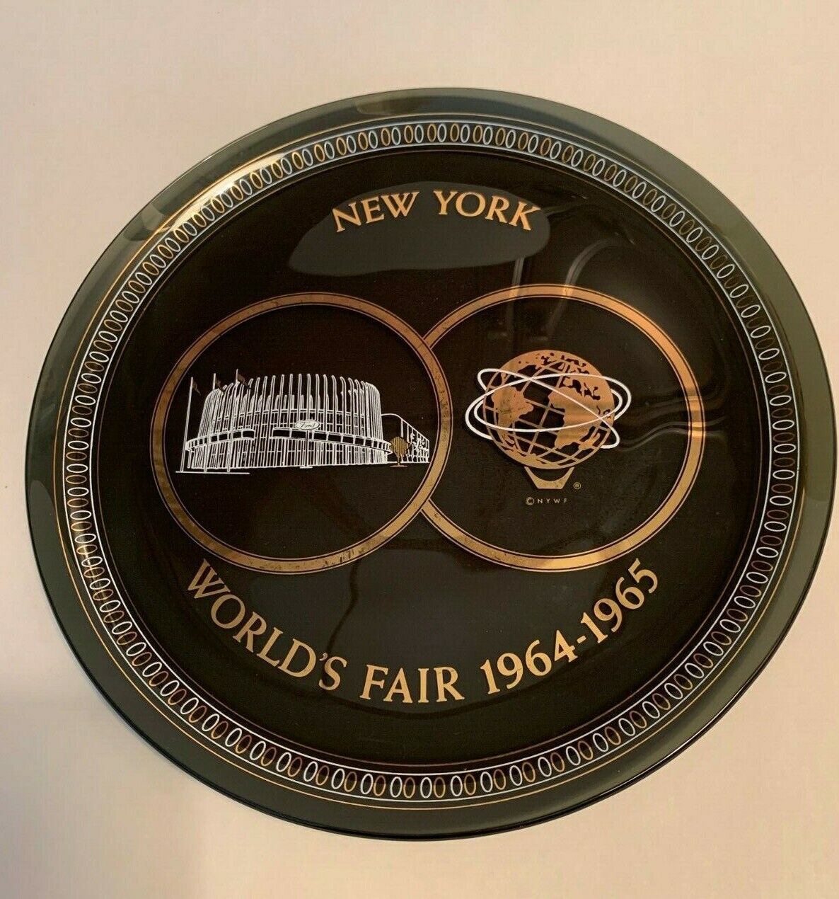 1964-65 New York World's Fair Ford Motor Co. Pavilion and Unisphere Glass Plate