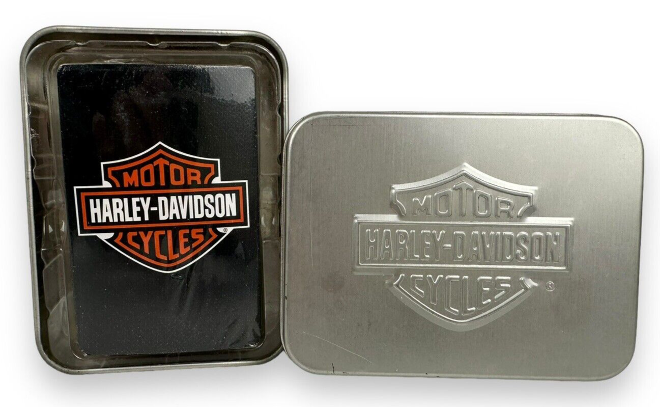 Harley Davidson Playing Cards in Metal Collectors Tin New Sealed