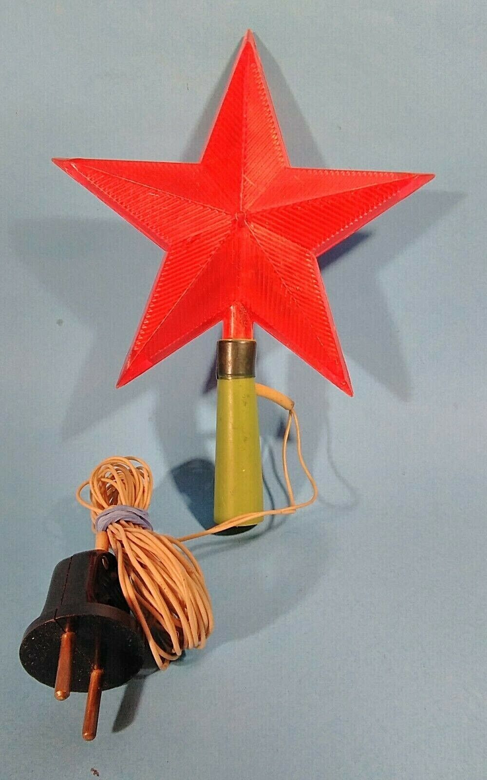 vitage Soviet Russian CHRISTMAS Tree Topper STAR toy electric ORNAMENTS 70s USSR