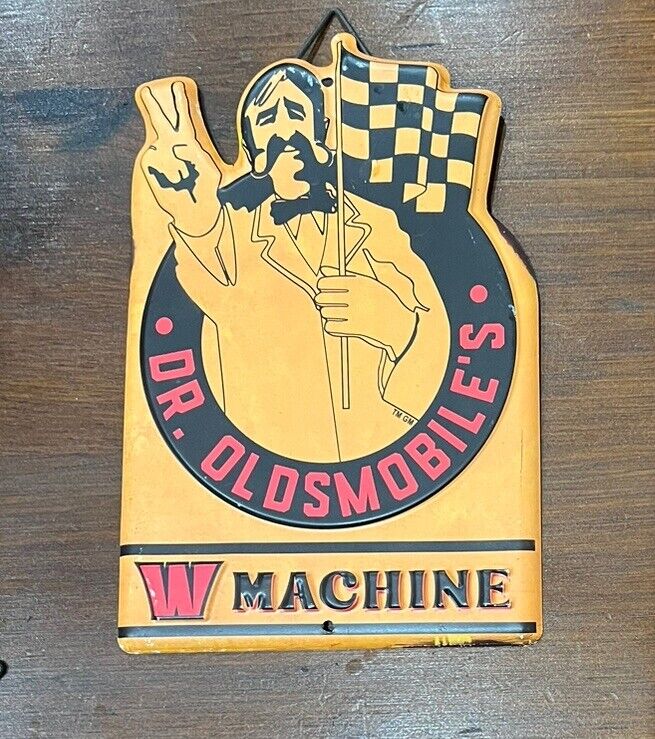 DR. OLDSMOBILE'S W MACHINE Embossed Distressed Tin Sign GM Licensed Metal Sign