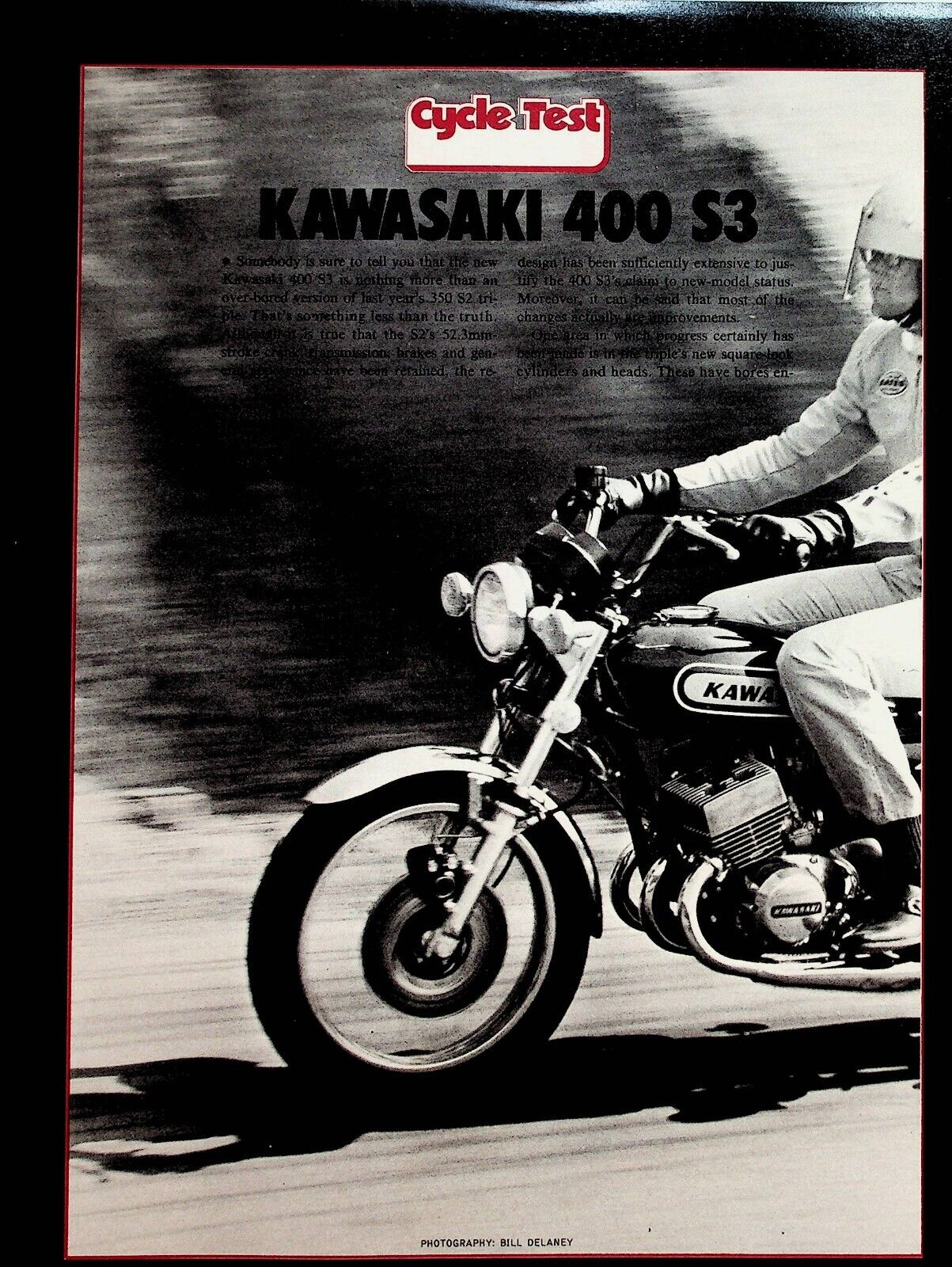 1974 Kawasaki 400 S3 - 5-Page Vintage Motorcycle Road Test Article