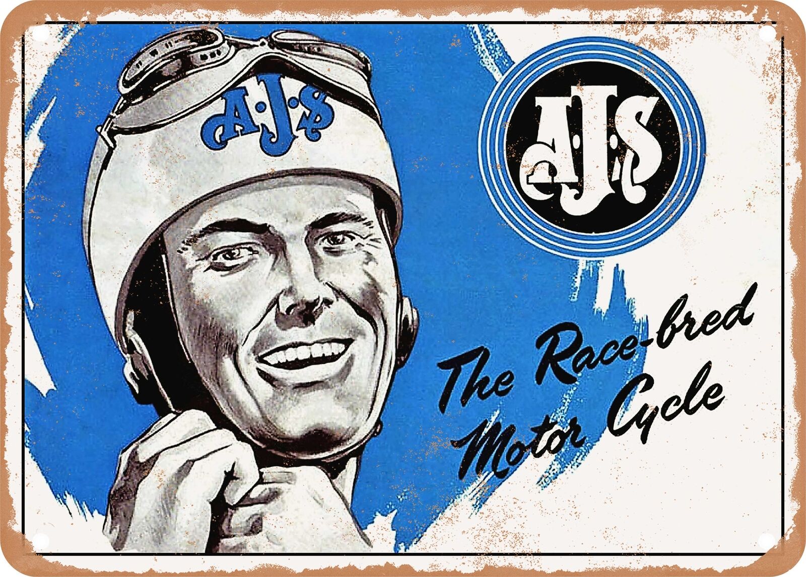 METAL SIGN - 1957 AJs the Race Bred Motorcycle Vintage Ad