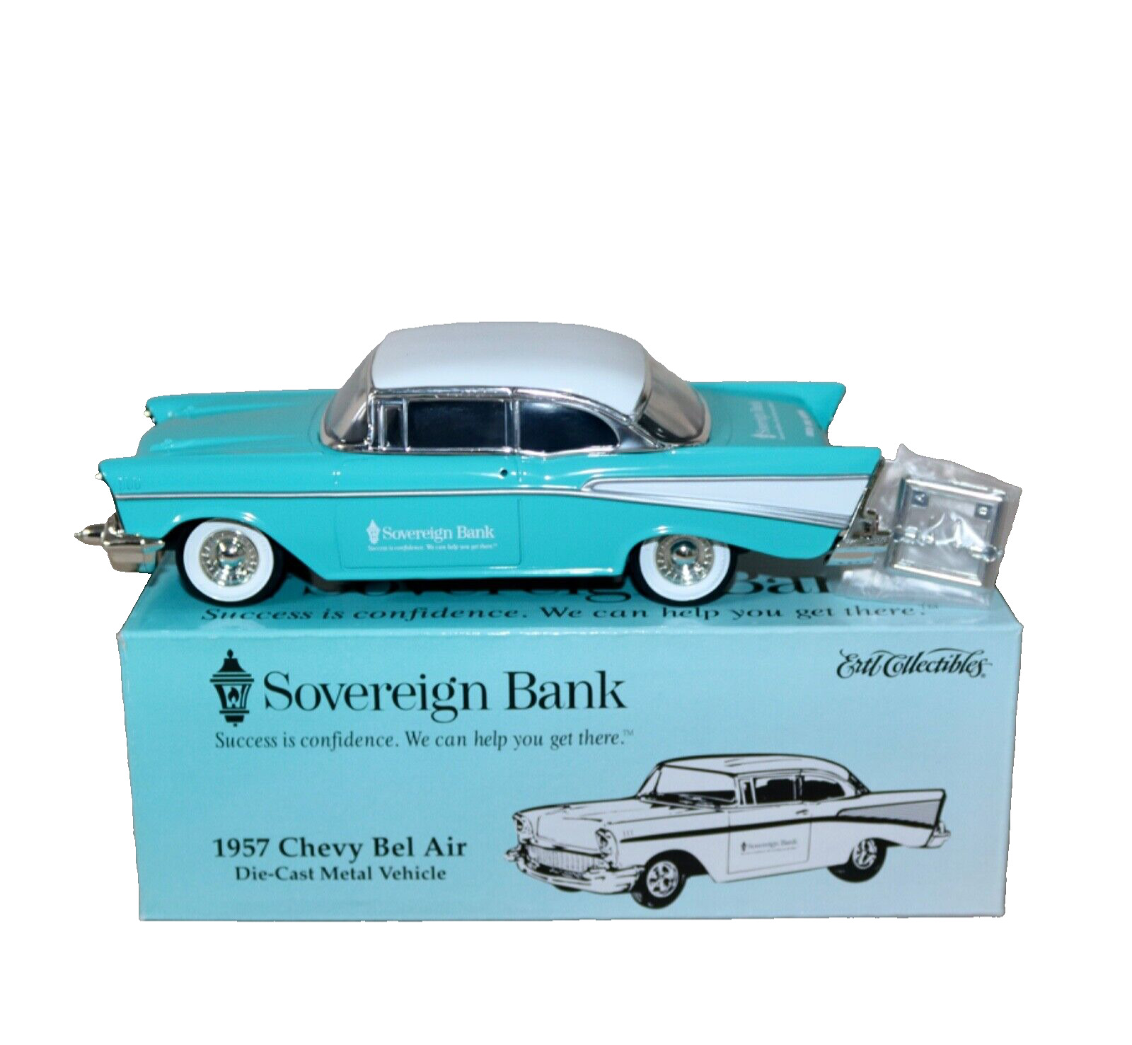Ertl Collectible ~ 1957 Chevy Bel Air ~ Sovereign Bank 1:25 Die Cast Coin Bank