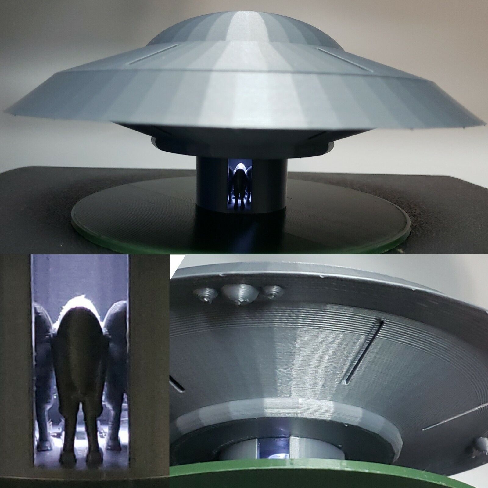 UFO from Earth VS The Flying Saucers & 27th Day(Large with Light)[TT/15mm SCALE]