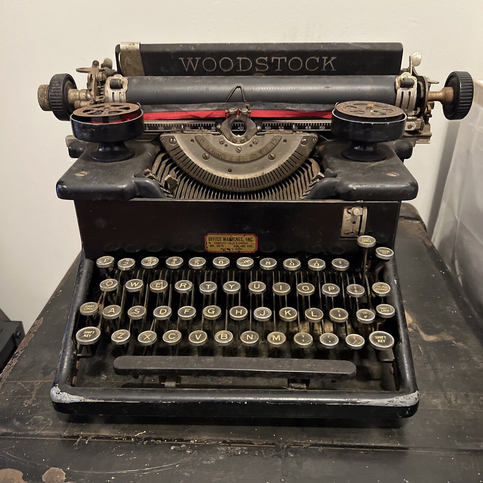Vintage Woodstock Typewriter Display, 1930's Not Tested