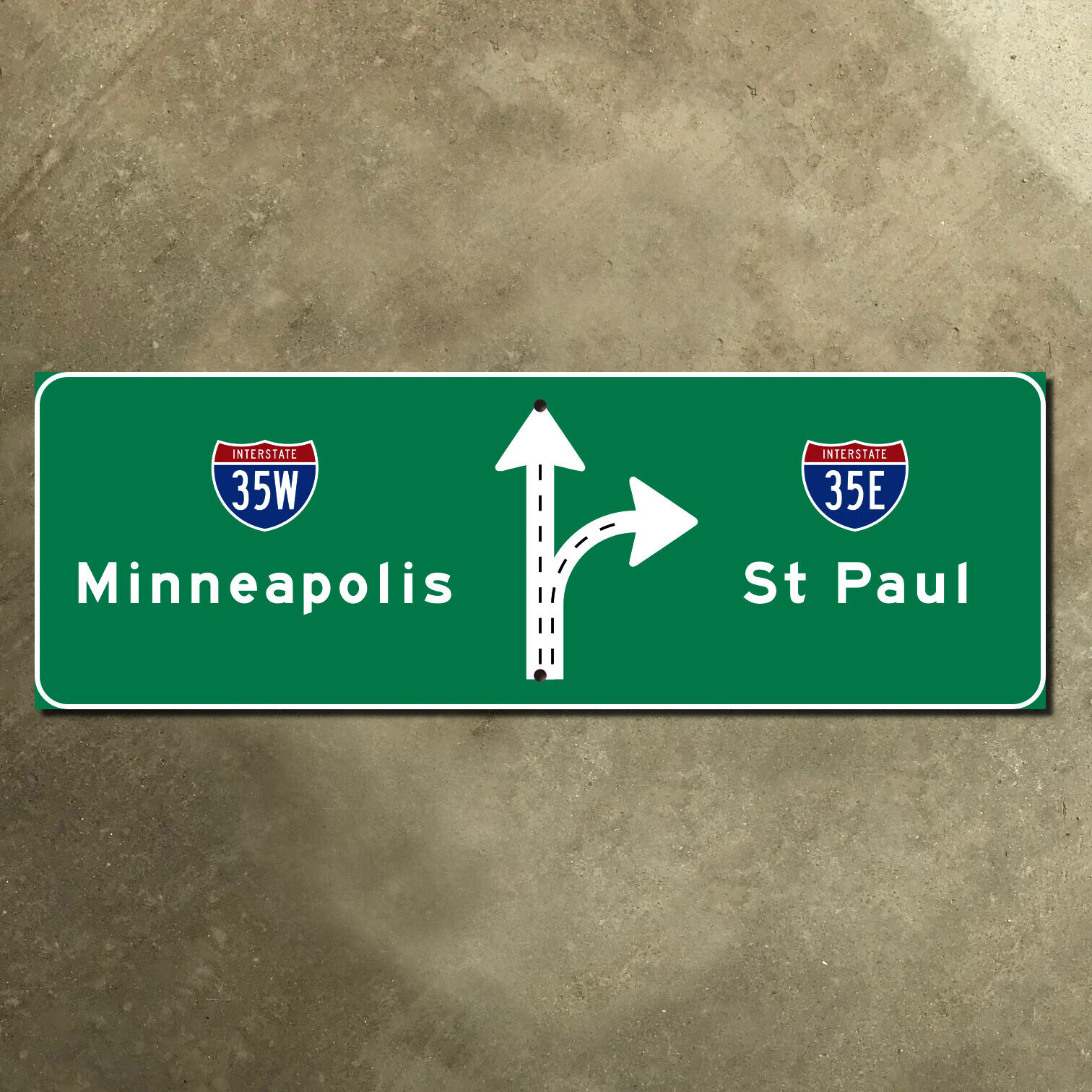 Minnesota Minneapolis St Paul Interstate 35E 35W highway marker road sign 21x7