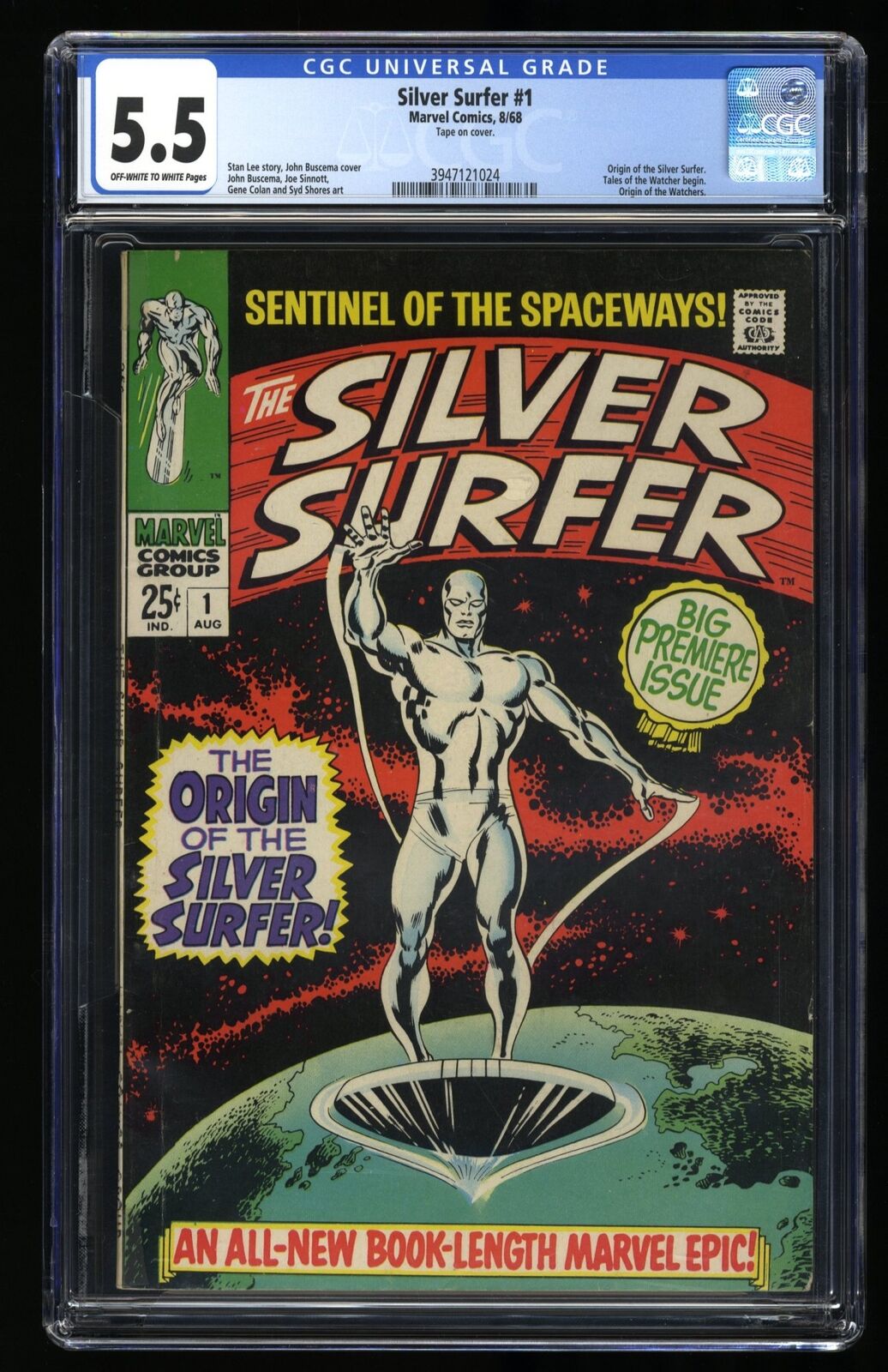 Silver Surfer (1968) #1 CGC FN- 5.5 Origin Issue 1st Solo Title Marvel 1968