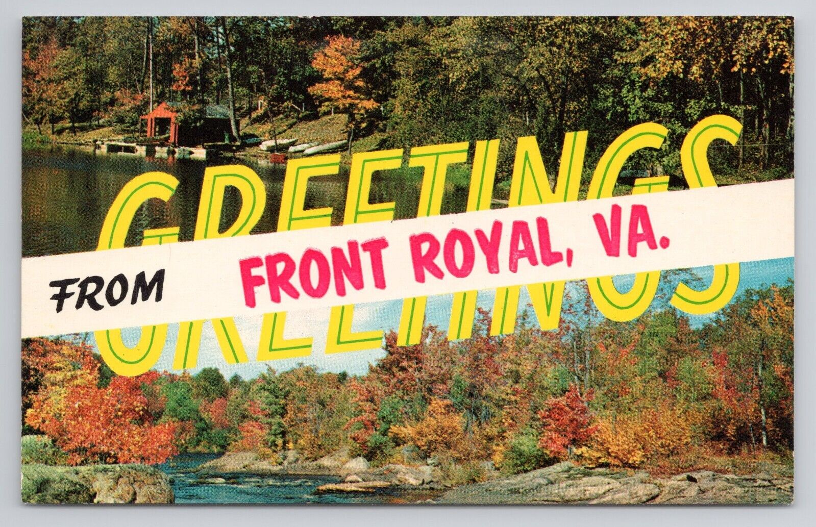 Greetings From Front Royal VA Chrome Postcard 1244