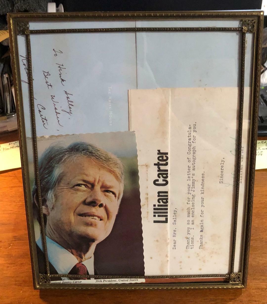 1976 President Jimmy Carter Rosalynn Lillian Signed Autograph Auto WHITE HOUSE