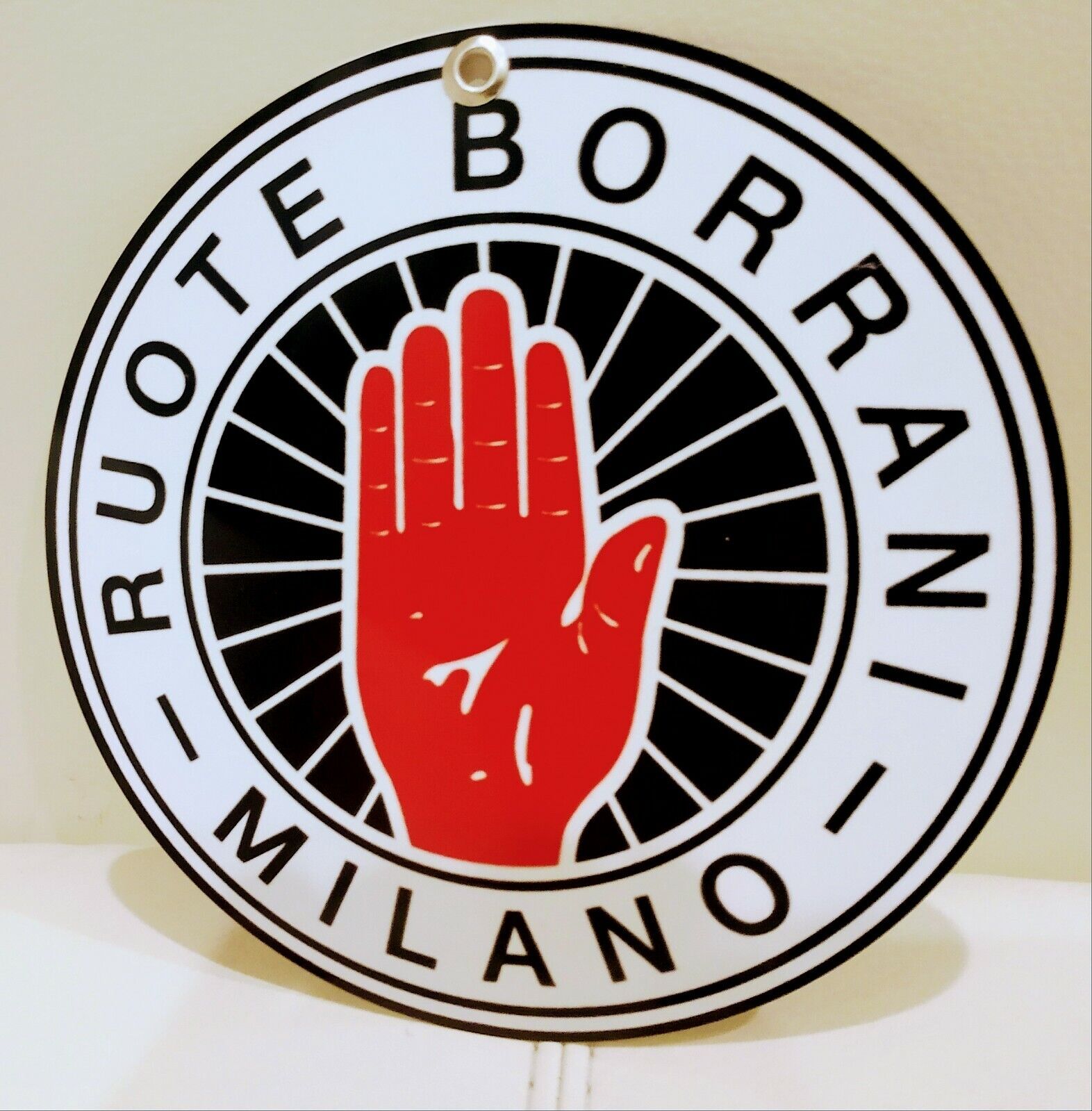Route Borrani wheel sign .. Ferrari Maserati BMW Jaguar