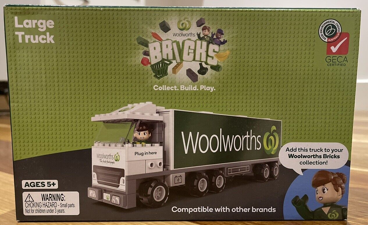 Woolworths Bricks Large Truck Hard To Find Free Post Like NEW