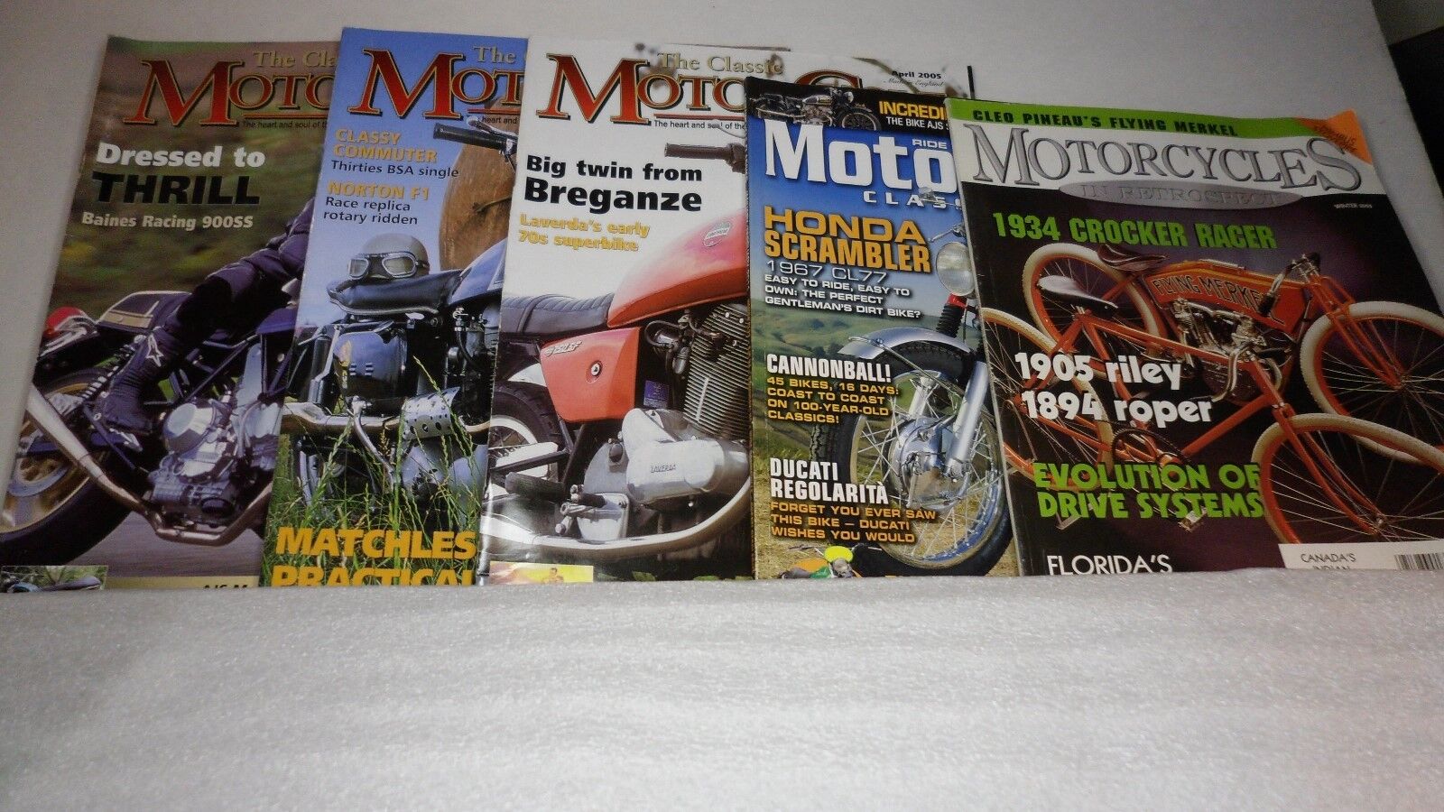Classic Motorcycle MAGAZINES / MOTORCYCLE CLASSICS ARIEL MERKEL AJS ETC.