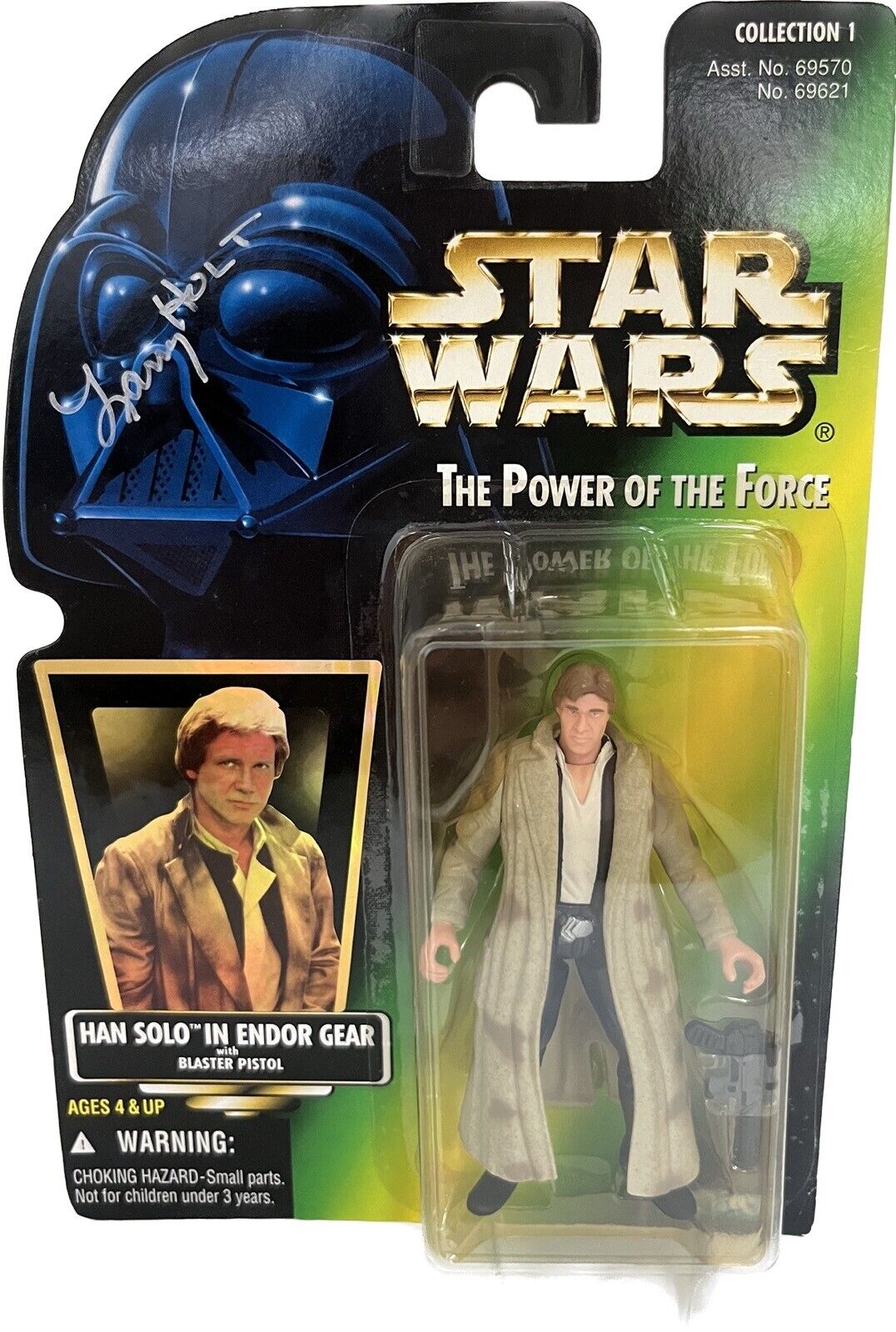 Larry Holt Stuntman Han Solo Star Wars ROTJ Signed POTF Action Figure BAS