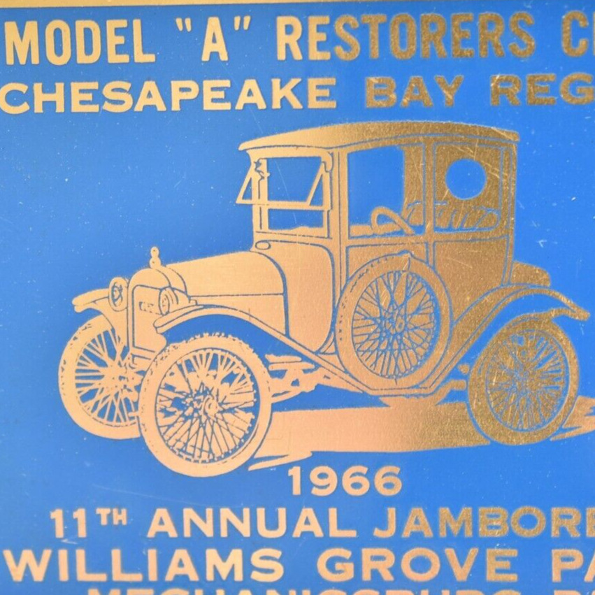 1966 Ford Model A Restorers Club Show Williams Grove Park Mechanicsburg PA Plate