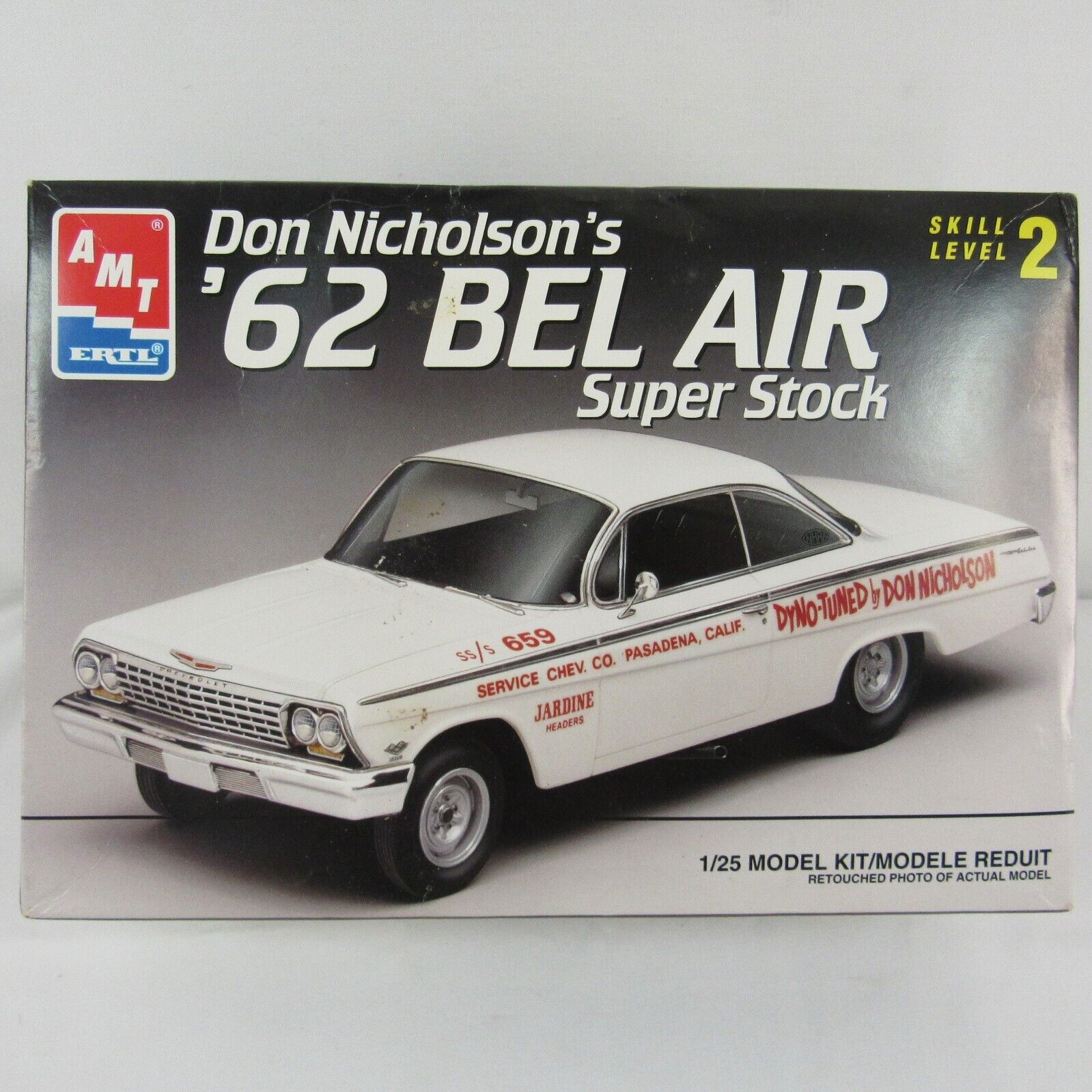 Don Nicholson\'s 1962 Chey Bel Air Super Stock AMT 1:25 Scale Model Kit NO Decals