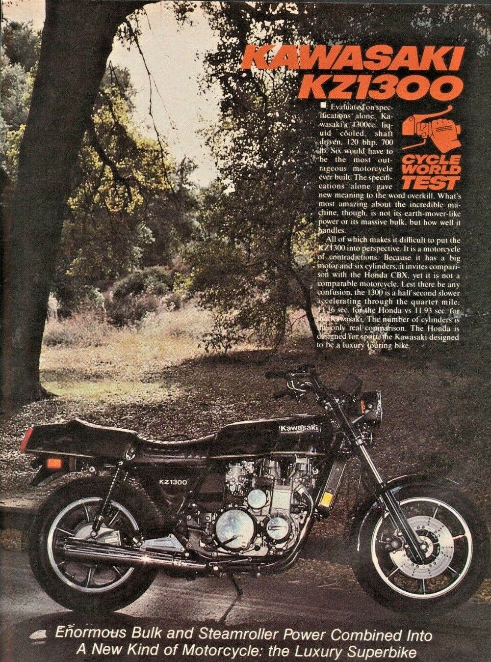 1979 Kawasaki KZ1300 - 8-Page Vintage Motorcycle Road Test Article