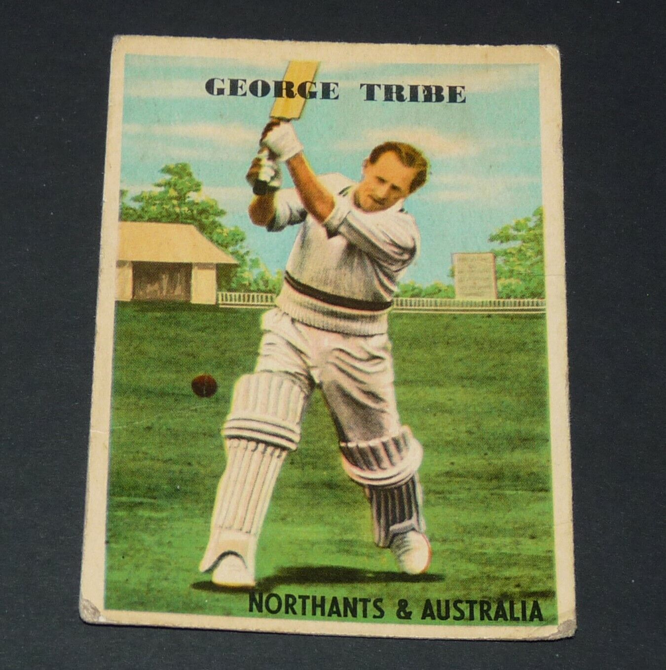 1961 A & BC CARD CRICKETERS GEORGE TRIBE NORTHAMPTONSHIRE AUSTRALIA CRICKET