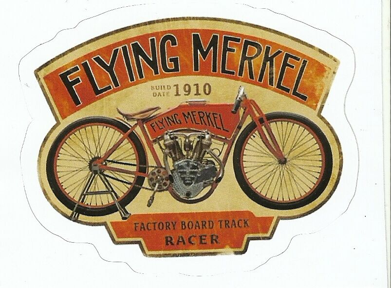 FLYING MERKEL  MOTORCYCLE Sticker Decal 