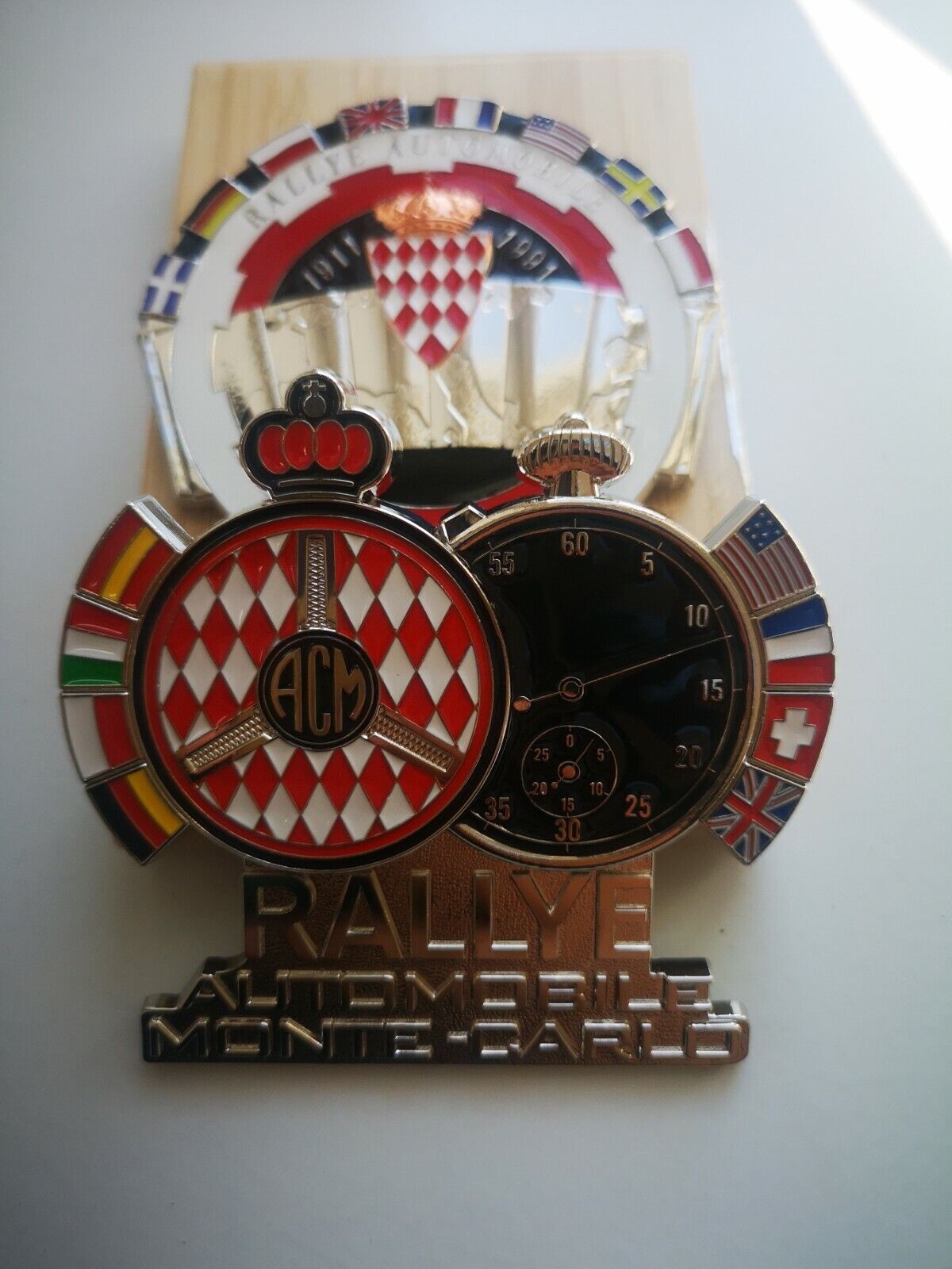 Gift set X2 Quality Rally Montecarlo Classic Car badge European Classic badge