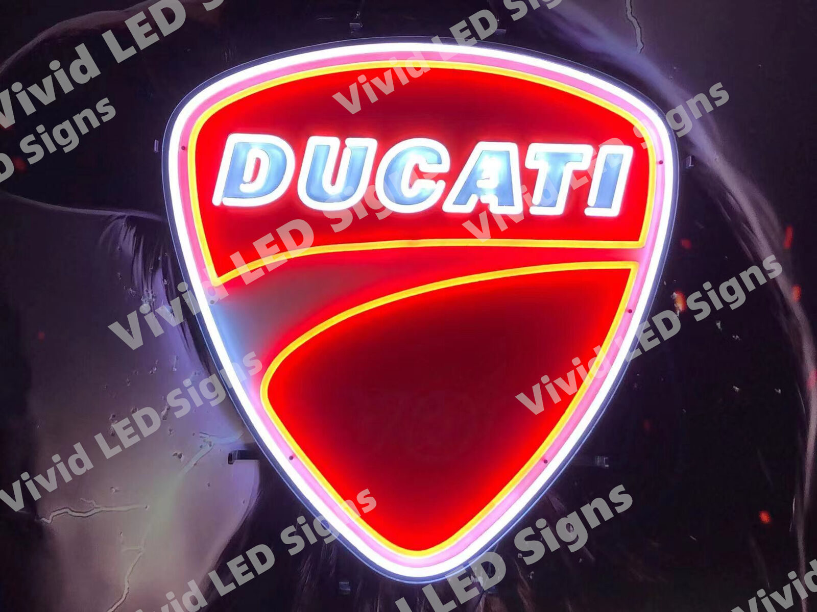 Ducati Italian Motorcycles Auto Vivid LED Neon Sign Light Lamp With Dimmer
