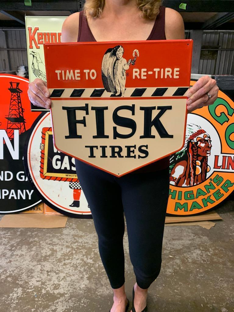 Antique Vintage Old Style Fisk Tires Made in USA