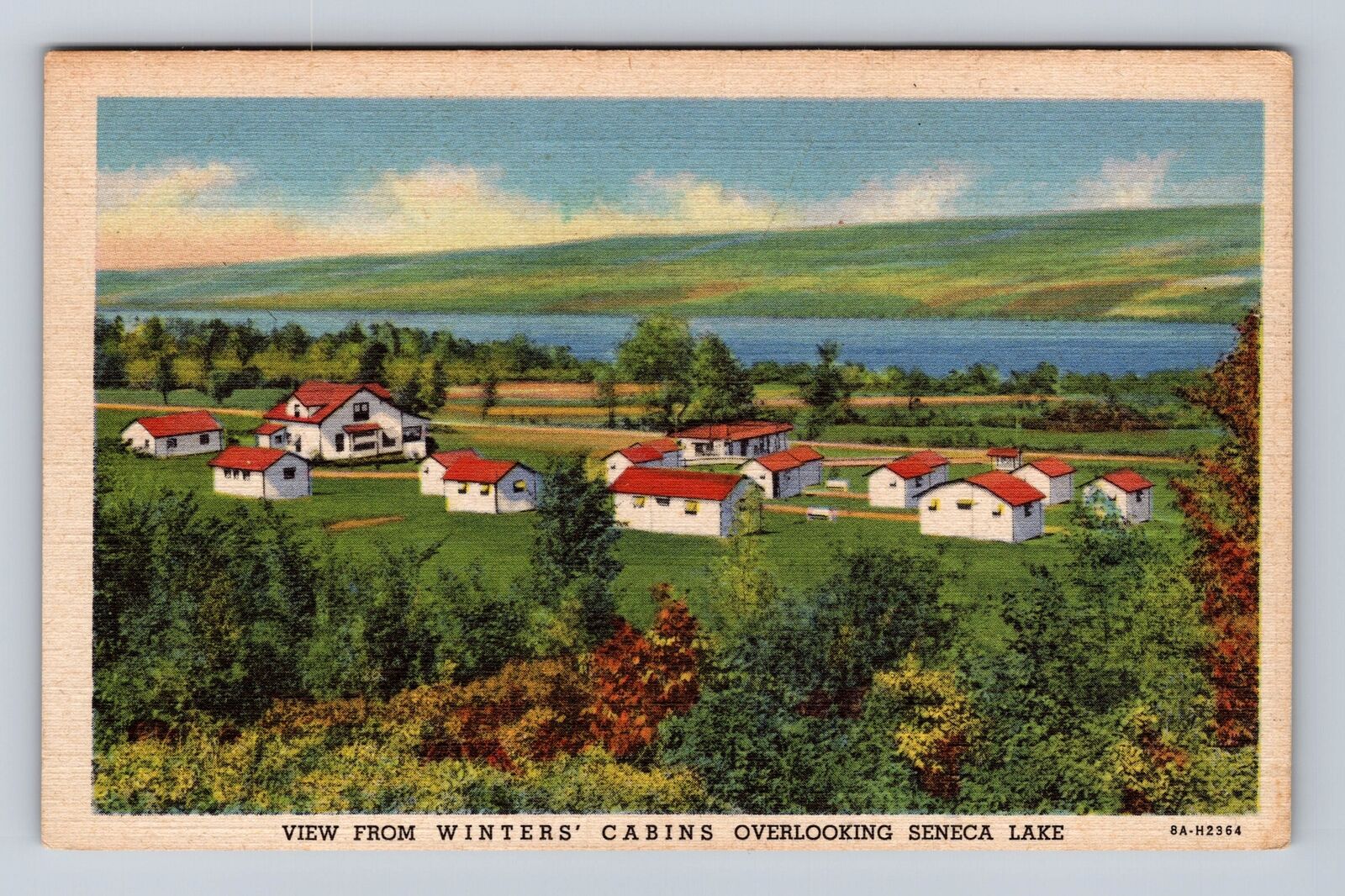 Watkins Glen NY-New York, Winter Insulated Cabins, Seneca Lake, Vintage Postcard