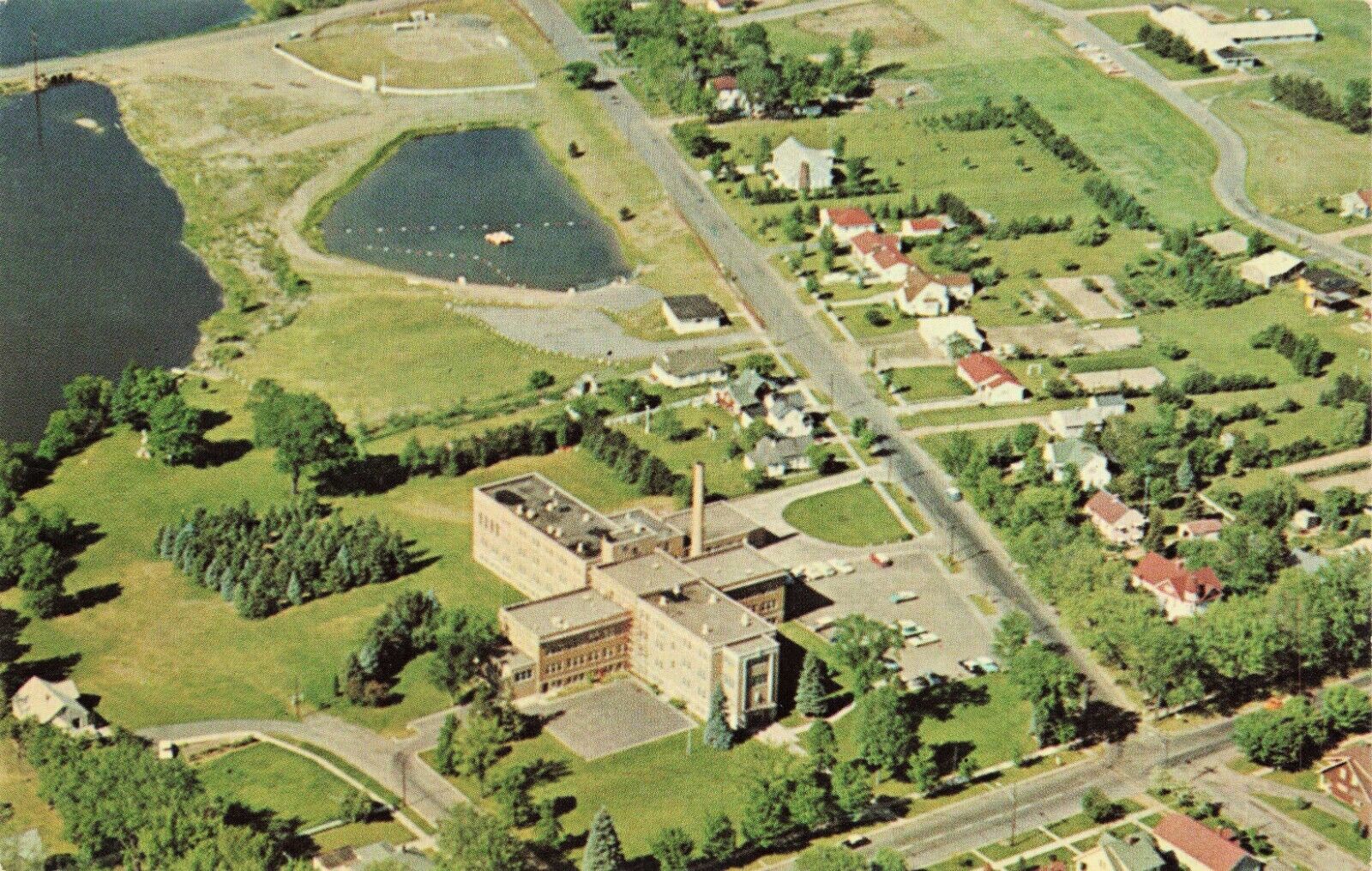 Aerial View of Hospital, Antigo Wisconsin Vintage PC