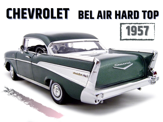 1957 Chevrolet Bel Air Hard Top Green 1/18 Diecast Model Car
