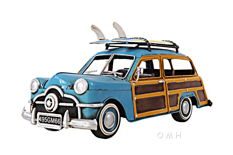 1949 Ford Wagon Car W/Two Surfboards iron Model 