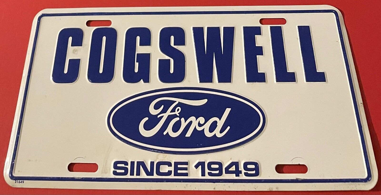 Cogswell Ford Since 1949 Dealership Booster License Plate Russellville Arkansas