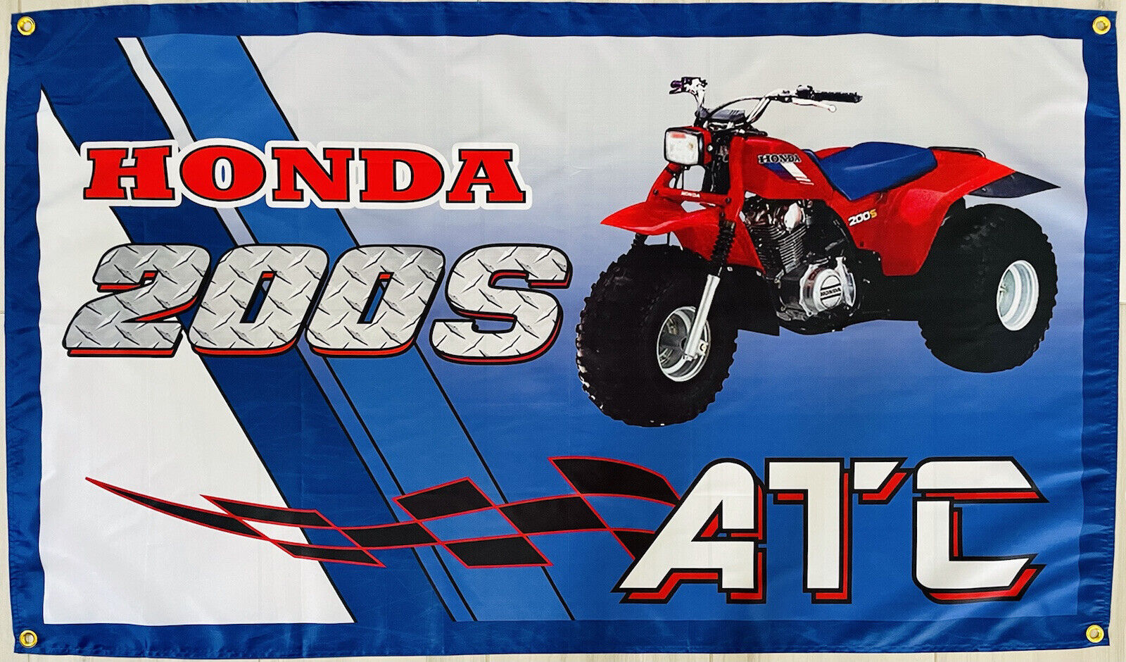 Honda 200S SX 250 ATV S ATC FLAG BANNER DRAPEAU MAN CAVE GARAGE
