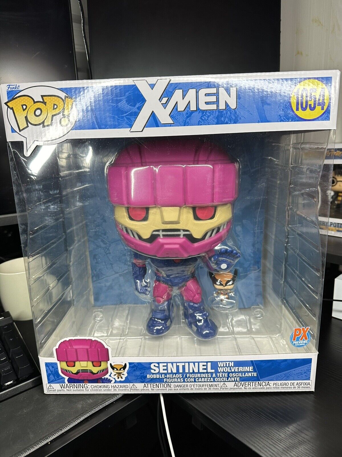 Funko Pop Jumbo Marvel: X-Men - Sentinel with Wolverine