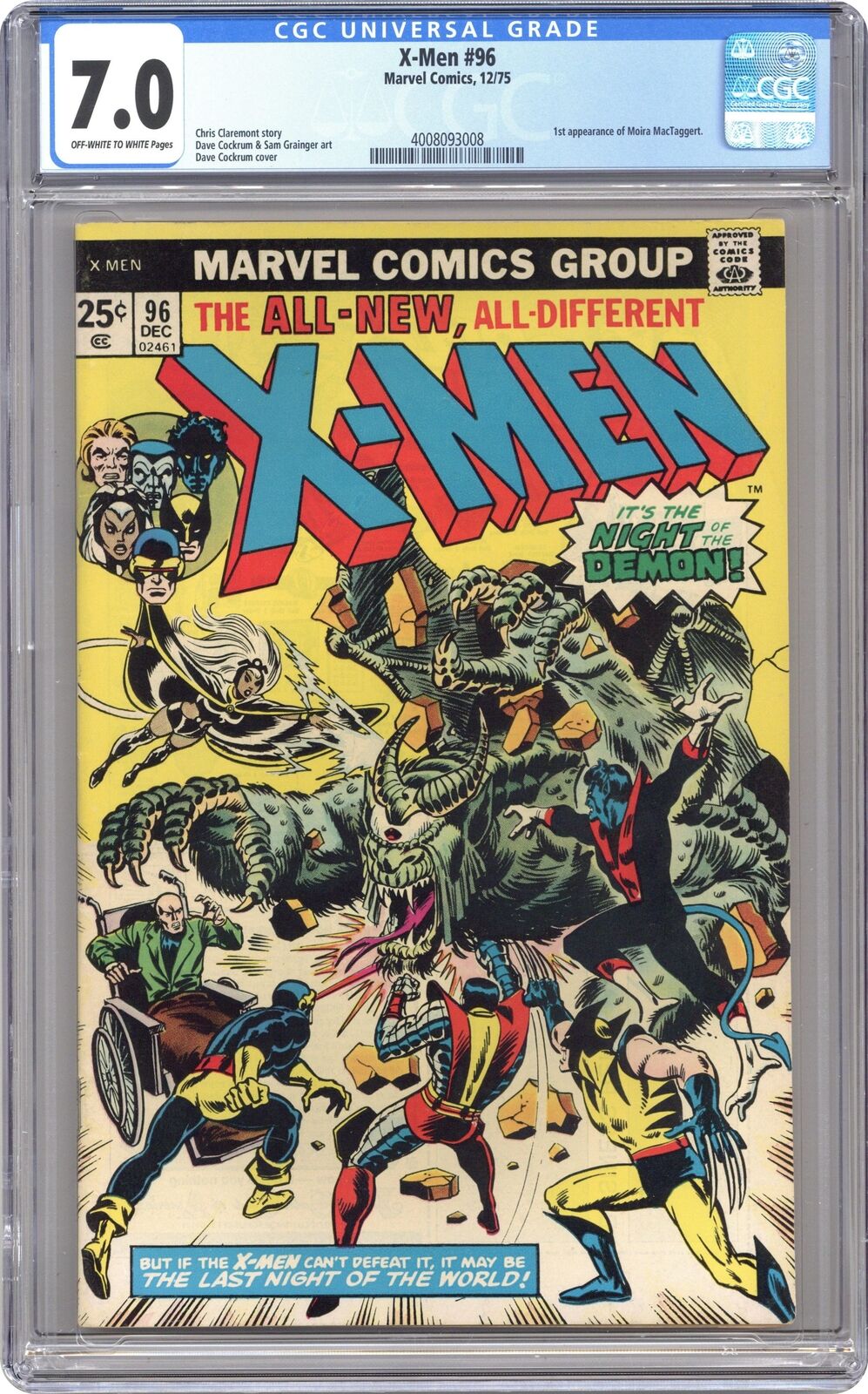 Uncanny X-Men #96 CGC 7.0 1975 4008093008