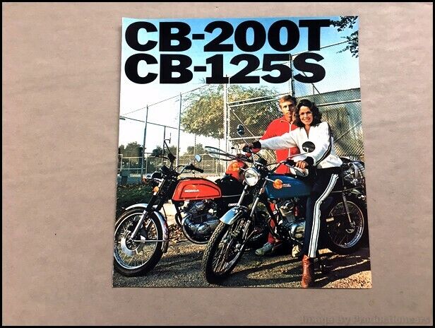 1976 Honda CB-125S CB-200T Motorcycle Bike Vintage Sales Brochure Spec Folder