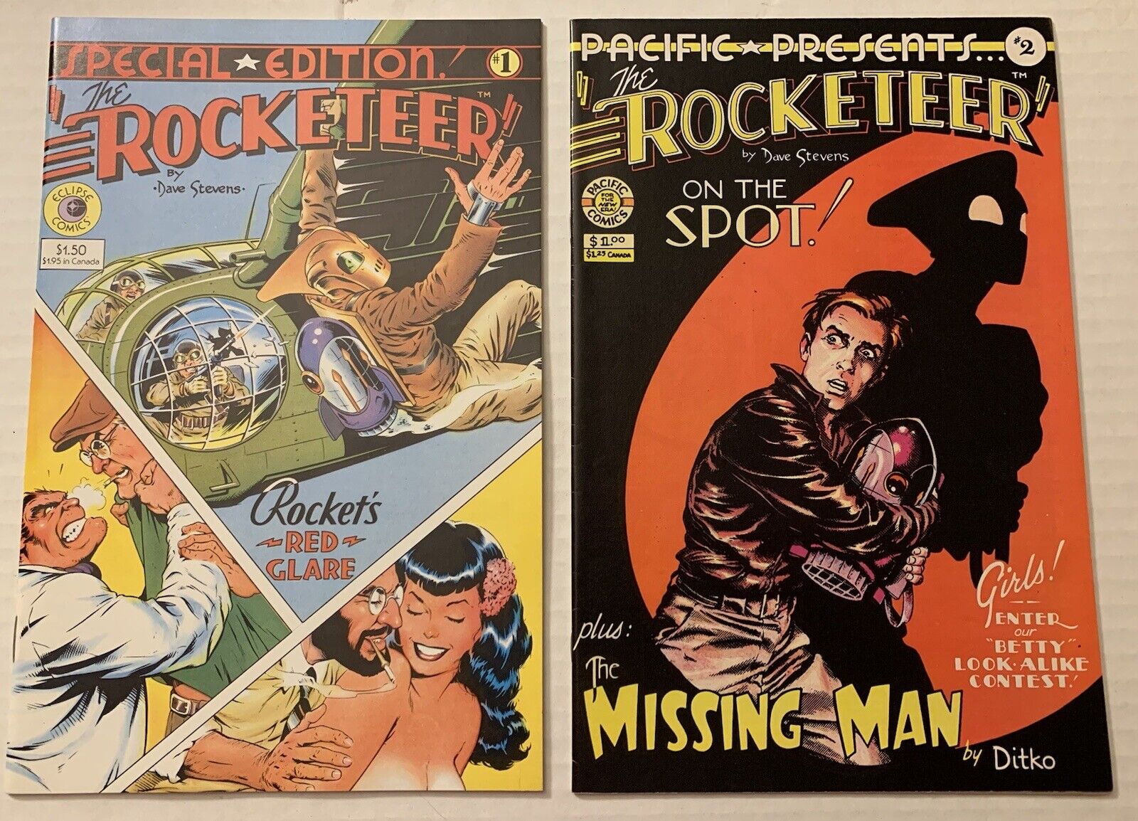 Special Edition The Rocketeer #1 (1984) and The Rocketeer On The Spot (1983)