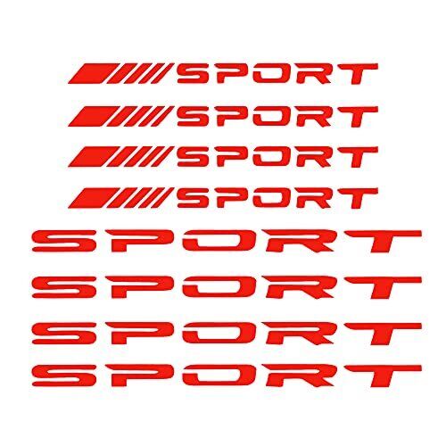 8Pcs Sport Emblem Reflective Stickers for Car Wheels Rims Hub Auto Racing Per...