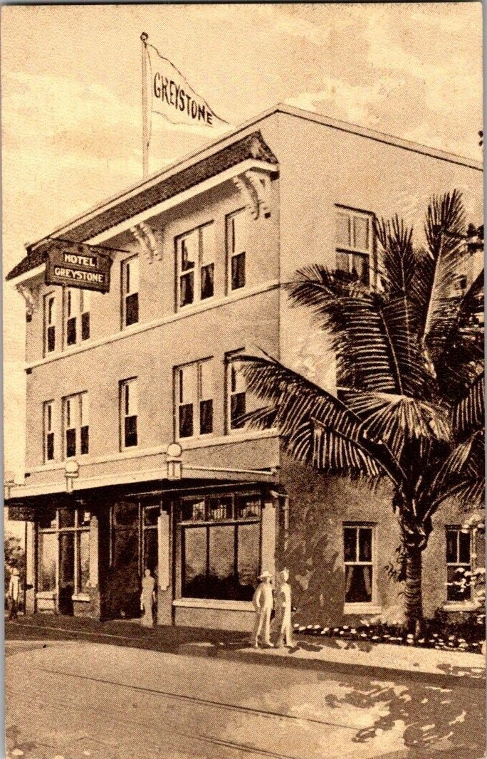 1940\'S. HOTEL GREYSTONE. MIAMI, FL. POSTCARD PL21