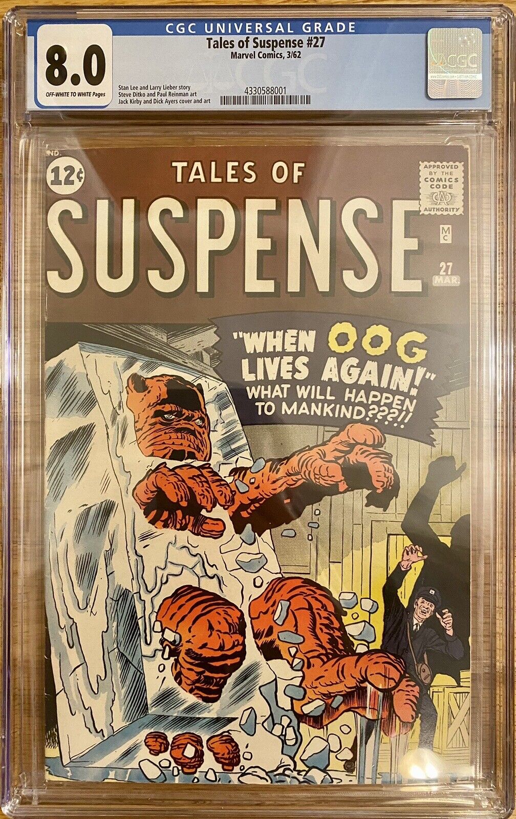 Tales of Suspense #27 - CGC 8.0 - Off Wht to Wht Pgs - Kirby, Ditko & Ayers Art