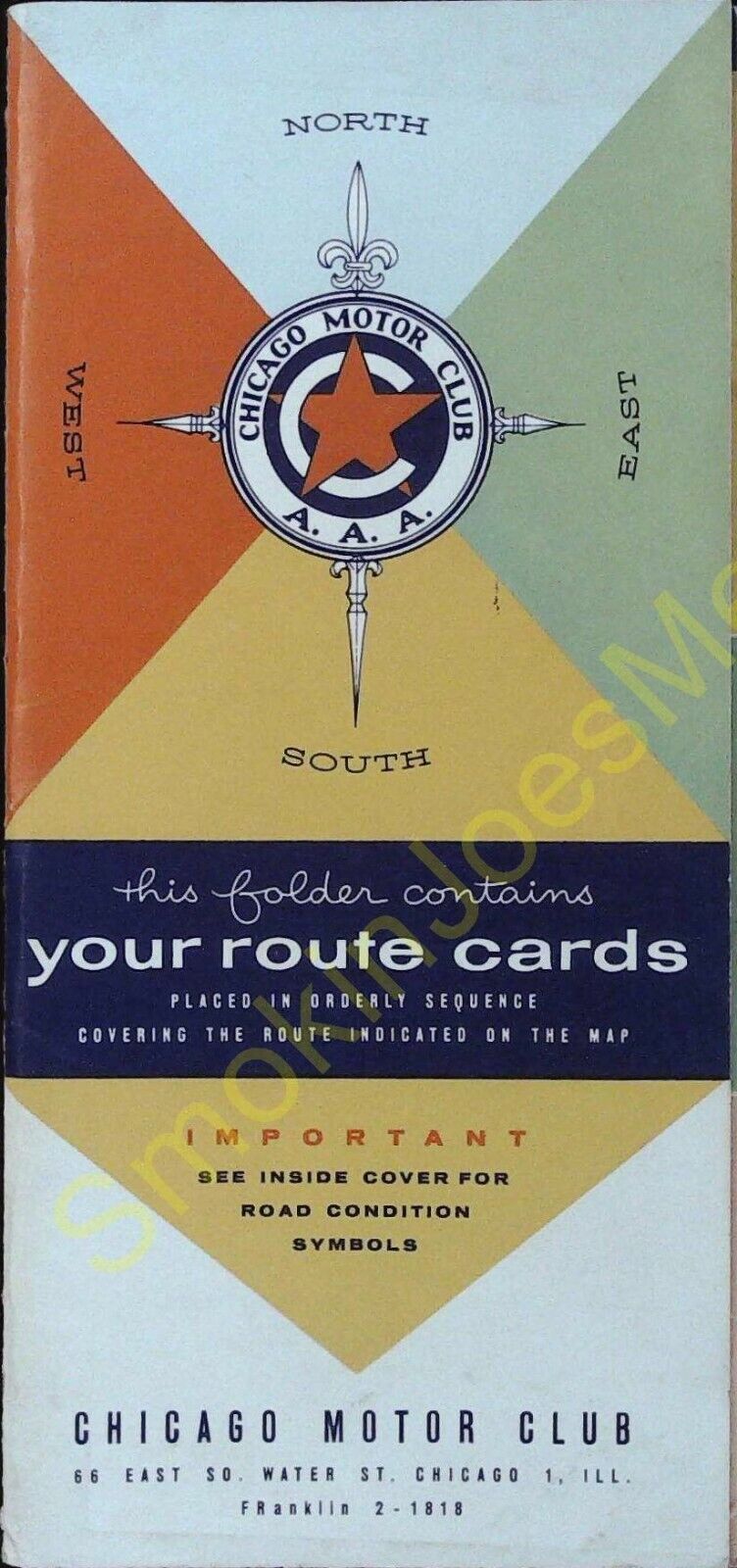 Vintage Travel Brochure Chicago Motor Club Travel Route Cards 1950\'s/1960\'s ?