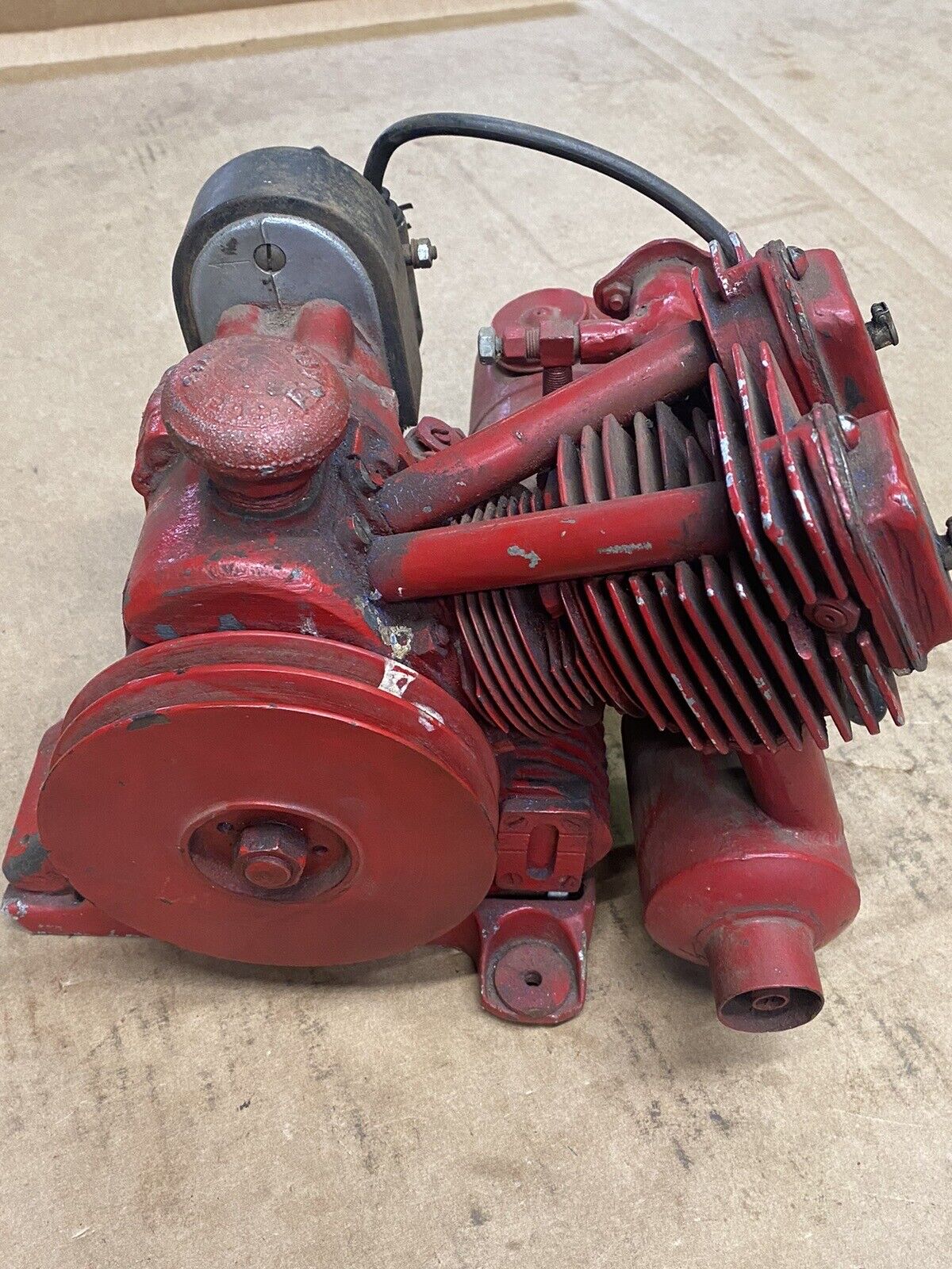 Vintage Single Cylinder Motorcycle Engine With A Bosch FC2 Magneto
