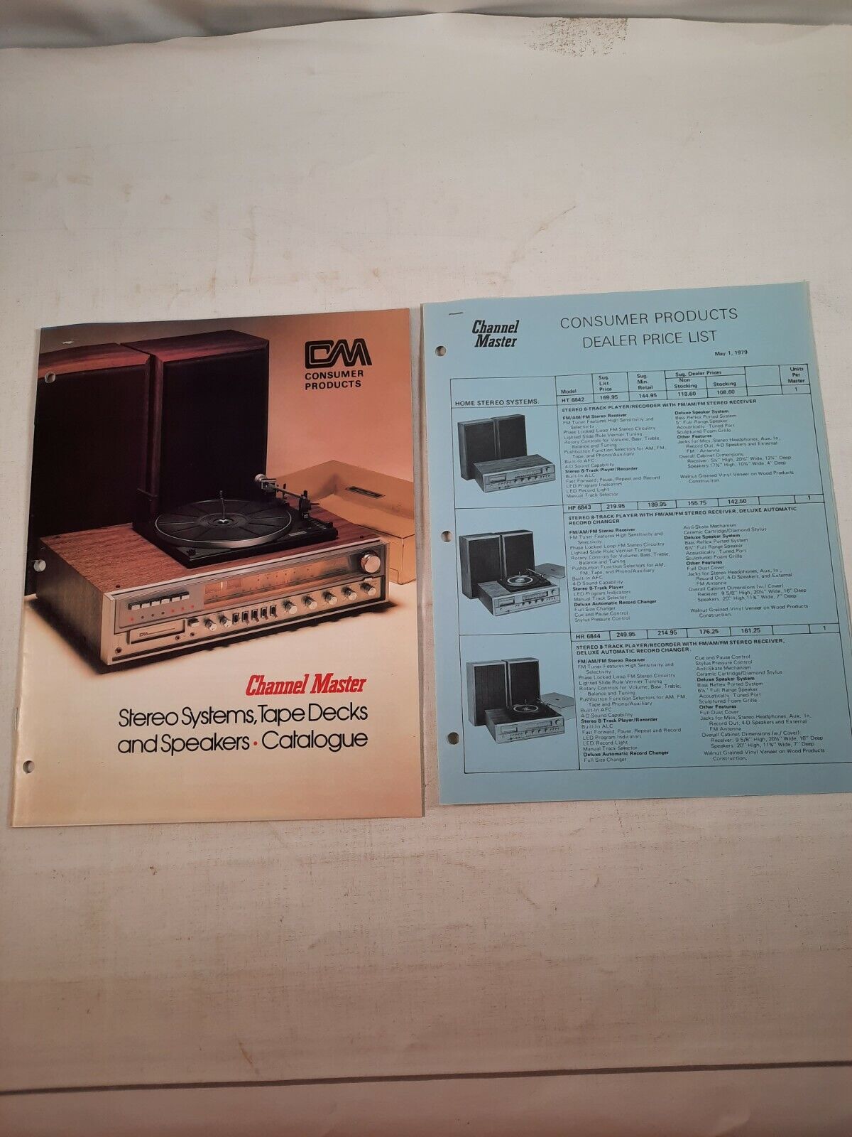 1979 Channel Sound System Stereo Vintage brochure 6881 6882 6887 6866 6867 6869