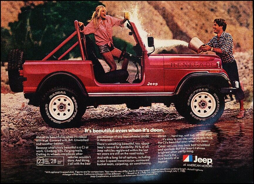 1982 Jeep CJ Renegade Original Advertisement Print Art Car Ad J758A