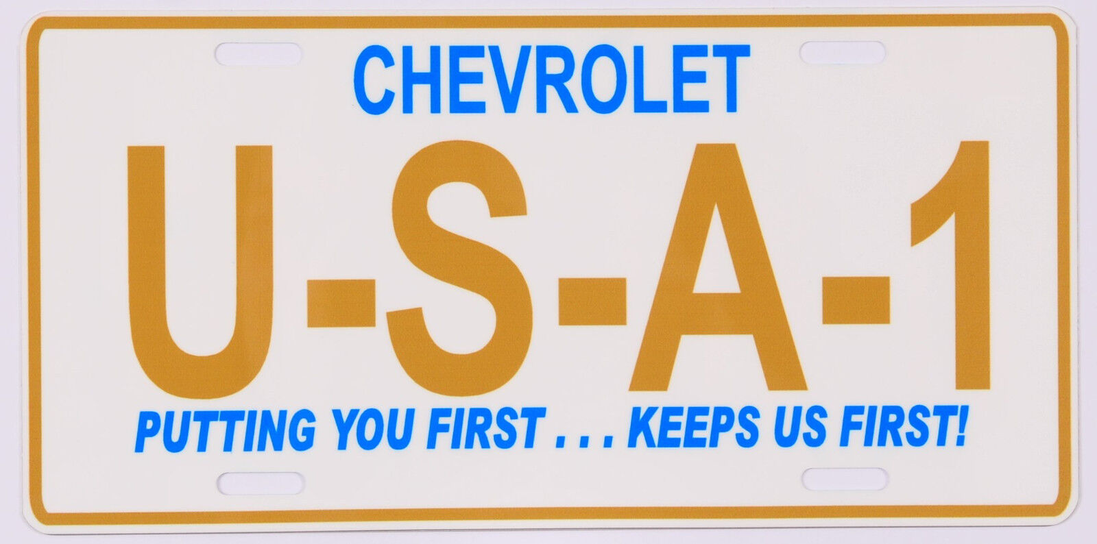 1960's Chevrolet USA - 1 replica License plate