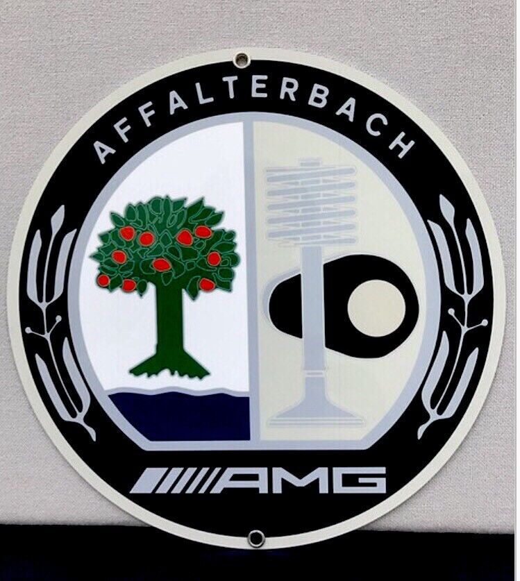 AMG Mercedes Vintage Logo Reproduction Garage Sign