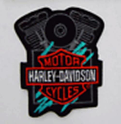 HARLEY DAVIDSON RETRO V -TWIN ENGINE PATCH  3 5/8 INCH. 